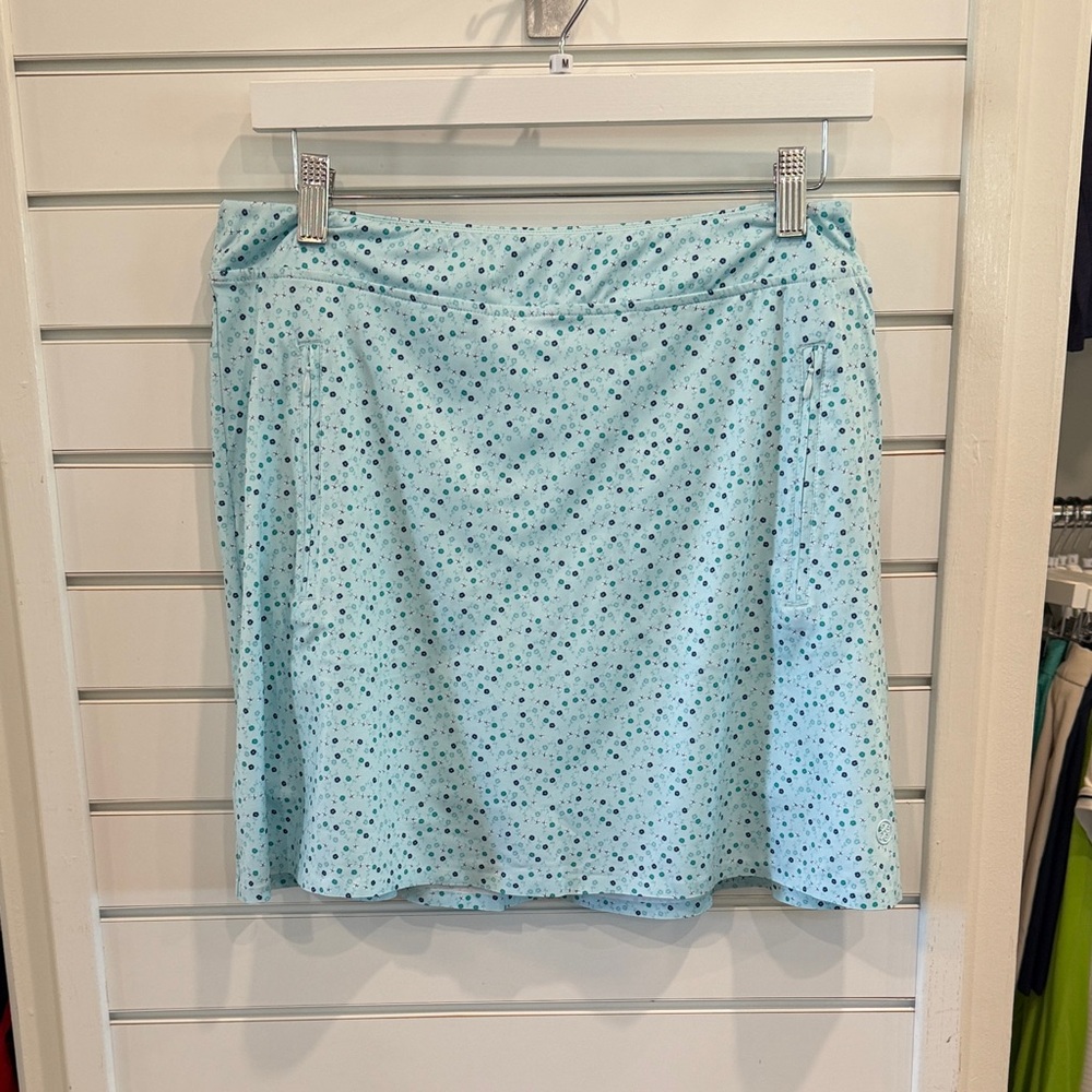 G/FORE Light Blue Polka Dot Golf Skort